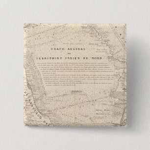 Carte, Province of Santiago del Estero 2 Inch Square Button