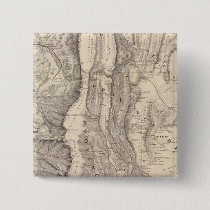 Carte, provinces de La Rioja San Juan 2 Inch Square Button