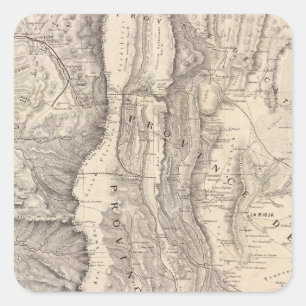 Carte, provinces de La Rioja San Juan Square Sticker