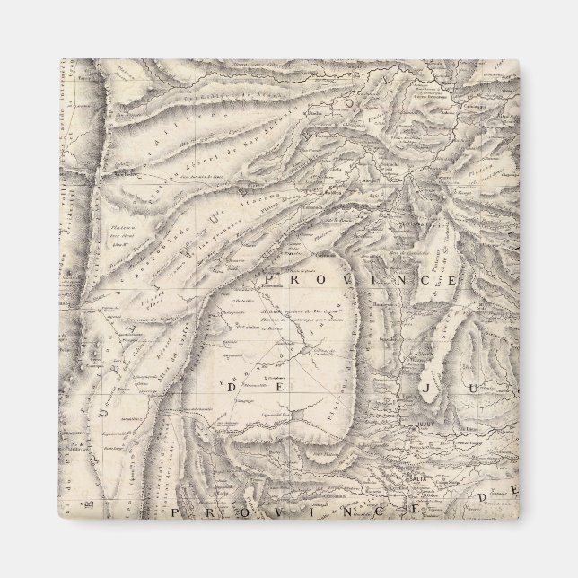 Carte, provinces of Salta in Jujuy Magnet (Front)