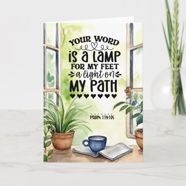Carte Psaume 119:105 Votre Parole est un Verset Bible La (Devant)