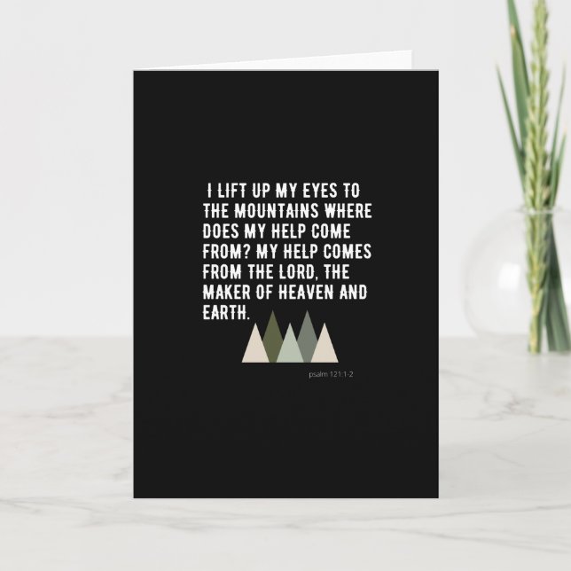 Carte Psaume 121 : I Lift Up My Eyes To The Mountains (Devant)
