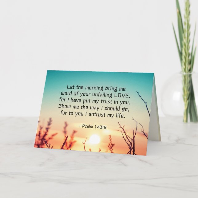 Carte Psaume 143:8 Parole de ton amour indéfectible leve (Devant)