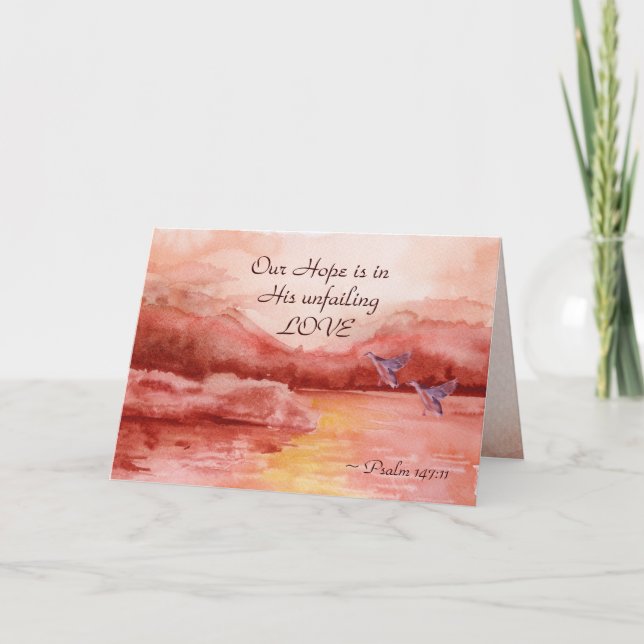 Carte Psaume 147:11 Notre Espoir est dans son amour indé (Devant)