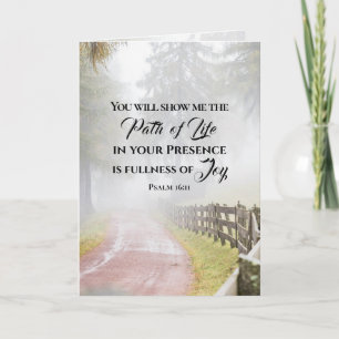 Carte Psaume 16:11 Vous me montrerez le chemin de la vie