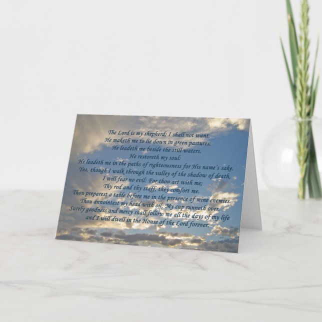 Carte Psaume 23 Beautiful (Devant)
