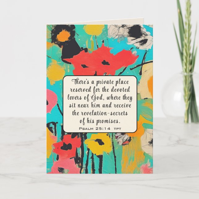 Carte Psaume 25 14 Aimants de Dieu Bible Verse Chrétien (Devant)