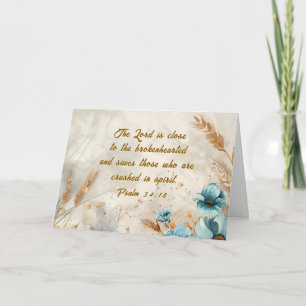 Carte Psaume 34:18 Le Seigneur est proche de la Bible au