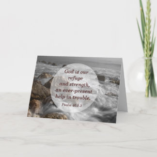 Carte Psaume 46:1 Dieu est notre refuge et notre force