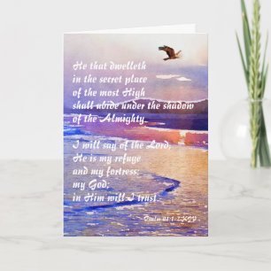 Carte Psaume 91:1-2 Celui qui habite dans le lieu secret