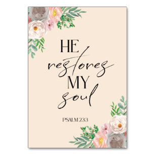 Carte Psaume Verse Bible Beige