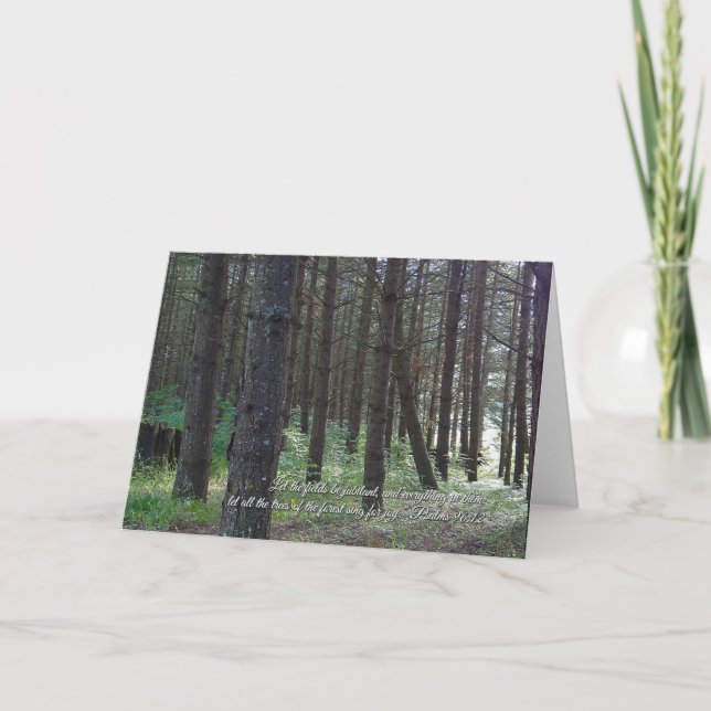 Carte Psaumes 96:12 Inspirational (Devant)