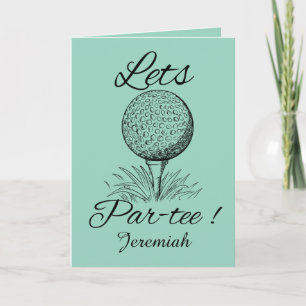 Carte Psr-Tee Anniversaire Golf-Thème 30e Anniversaire