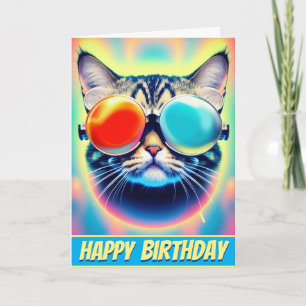 Carte Psychédélique folle Psychonaut Kitty Cat