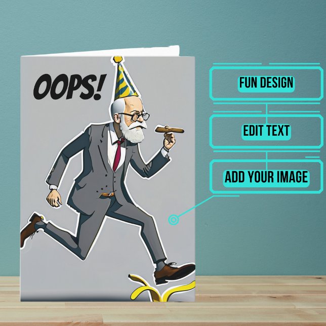 Carte Psychologue ou conseiller Freudian Slip Anniversai (This makes for the perfect card for that talented psychologist or psychiatrist friend of yours.)