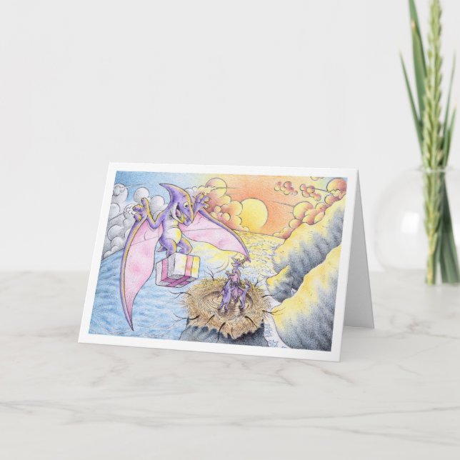 Carte Ptérodactyle d'anniversaire (Devant)