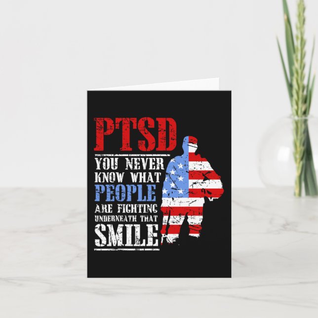 Carte Ptsd Ne Connaît Jamais Les Gens Qui Luttent Sous S (Devant)