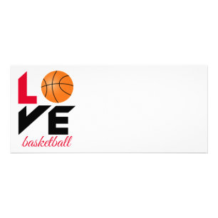 Carte Publicitaire Aimer le basket-ball