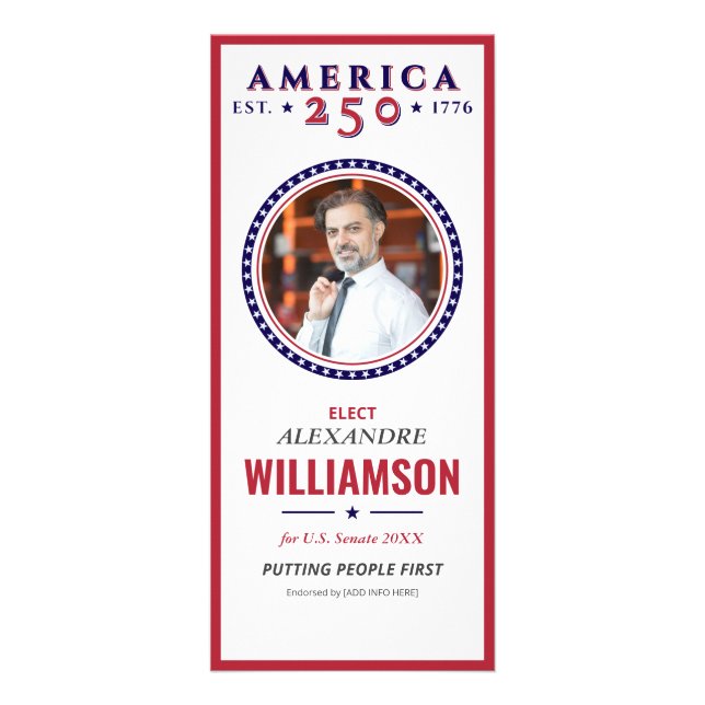 Carte Publicitaire America 250 Campagne de sensibilisation politique  (Devant)