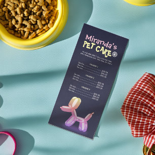 Carte Publicitaire Animaux de compagnie assis Grooming Beauté Salon T
