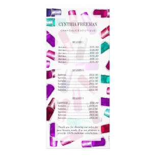 Carte Publicitaire Aquarelle à ongles de filles polonaises joliment