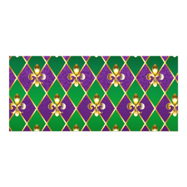 Carte Publicitaire Arrière - plan de bijoux Mardi Gras (Devant)