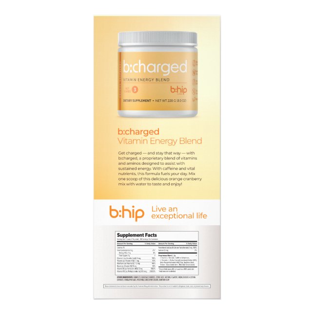 Carte Publicitaire b:charged (Devant)