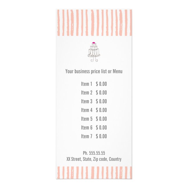 Carte Publicitaire Biens de boulangerie (Devant)