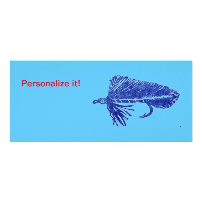 Carte Publicitaire Bleu Matuka banderole, attache à la mouche, art de (Devant)