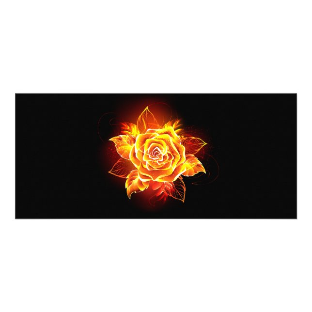 Carte Publicitaire Blooming Fire Rose (Devant)