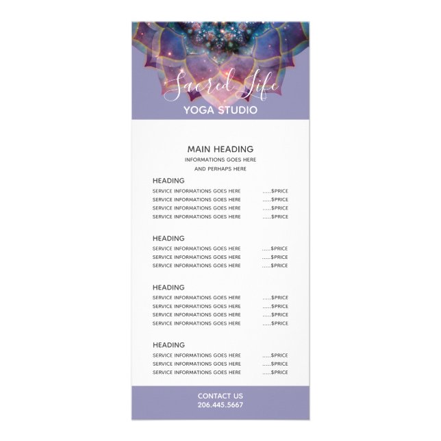 Carte Publicitaire Boho Nebula Mandala, Mystique (Devant)