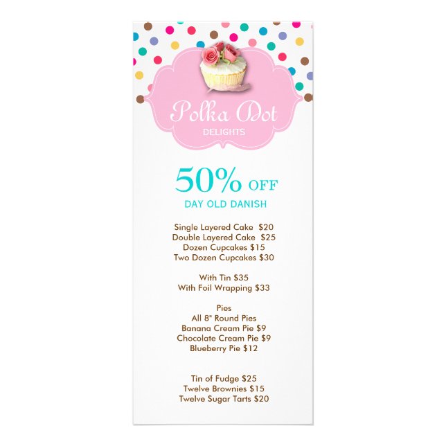 Carte Publicitaire Boulangerie Cute Cupcake Pote 4 (Devant)