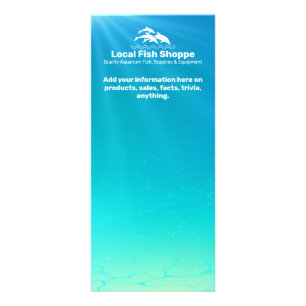 Carte Publicitaire Boutique promotionnelle Dolphin, Aquarium Poisson