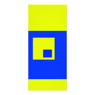 Carte Publicitaire Carré jaune et bleu