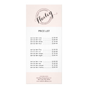 Carte Publicitaire Cartouche vintage en cercle logo maquillage et bea
