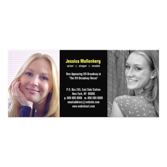 Carte Publicitaire Casque double du panneau noir (Devant)