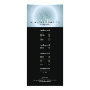 Carte Publicitaire Céleste Confetti bleu clair