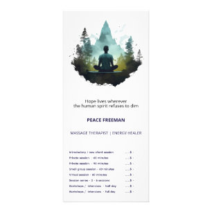 Carte Publicitaire Centre Intérieur Méditation en Forêt