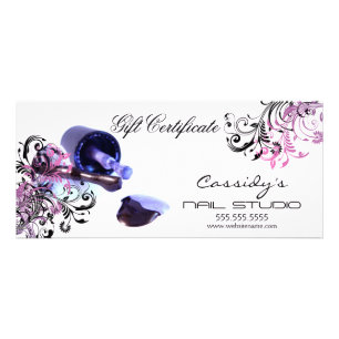 Carte Publicitaire Certificat cadeau de studio et de salon