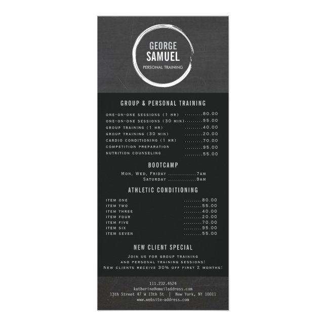 CARTE PUBLICITAIRE CHALK SKETCH LOGO DU FORMATEUR PERSONNEL (Devant)