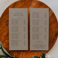 Chic Faux Kraft Double Côté Business Tarifs