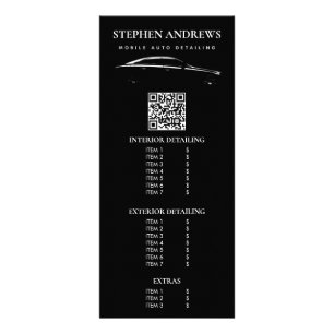 Carte Publicitaire Code QR de nettoyage de detailing automobile et de
