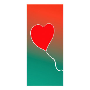 Carte Publicitaire Coeur volant