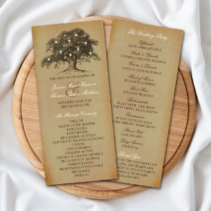 Carte Publicitaire Collection de Mariages vintage Old Oak Tree - Prog