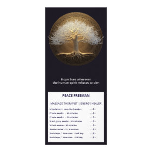 Carte Publicitaire Conception de l'Arbre de Lumière Éternelle Arbre