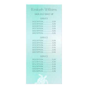 Carte Publicitaire Côte Turquoise Blanc Turquoise
