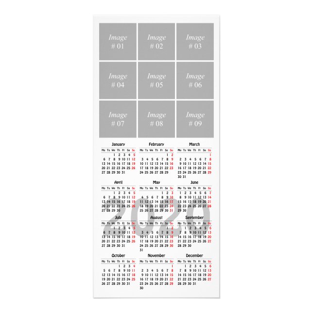 Carte Publicitaire Créez votre propre calendrier 2020 (Devant)