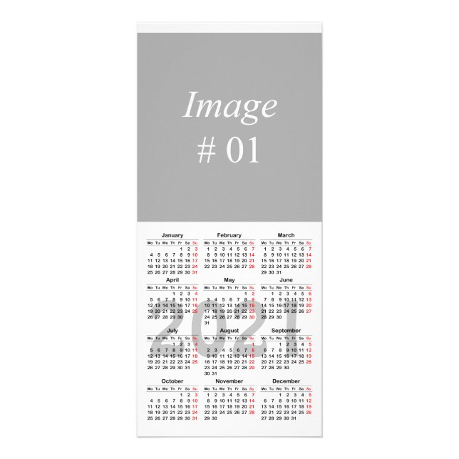Carte Publicitaire Créez votre propre calendrier 2021 (Devant)