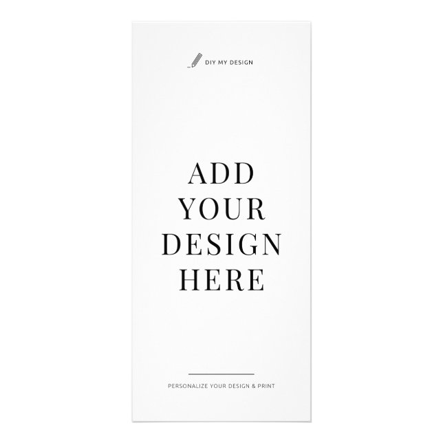 Carte Publicitaire Custom Flyer Printing 4x9" Upload Your Design (Devant)