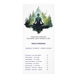 Carte Publicitaire Dans le silence Méditation en forêt